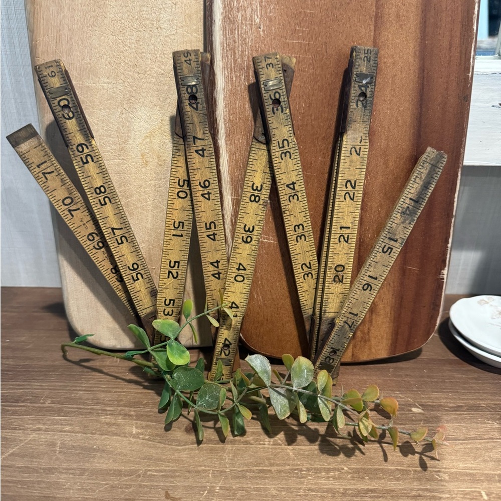 Vintage Wooden Folding Ruler